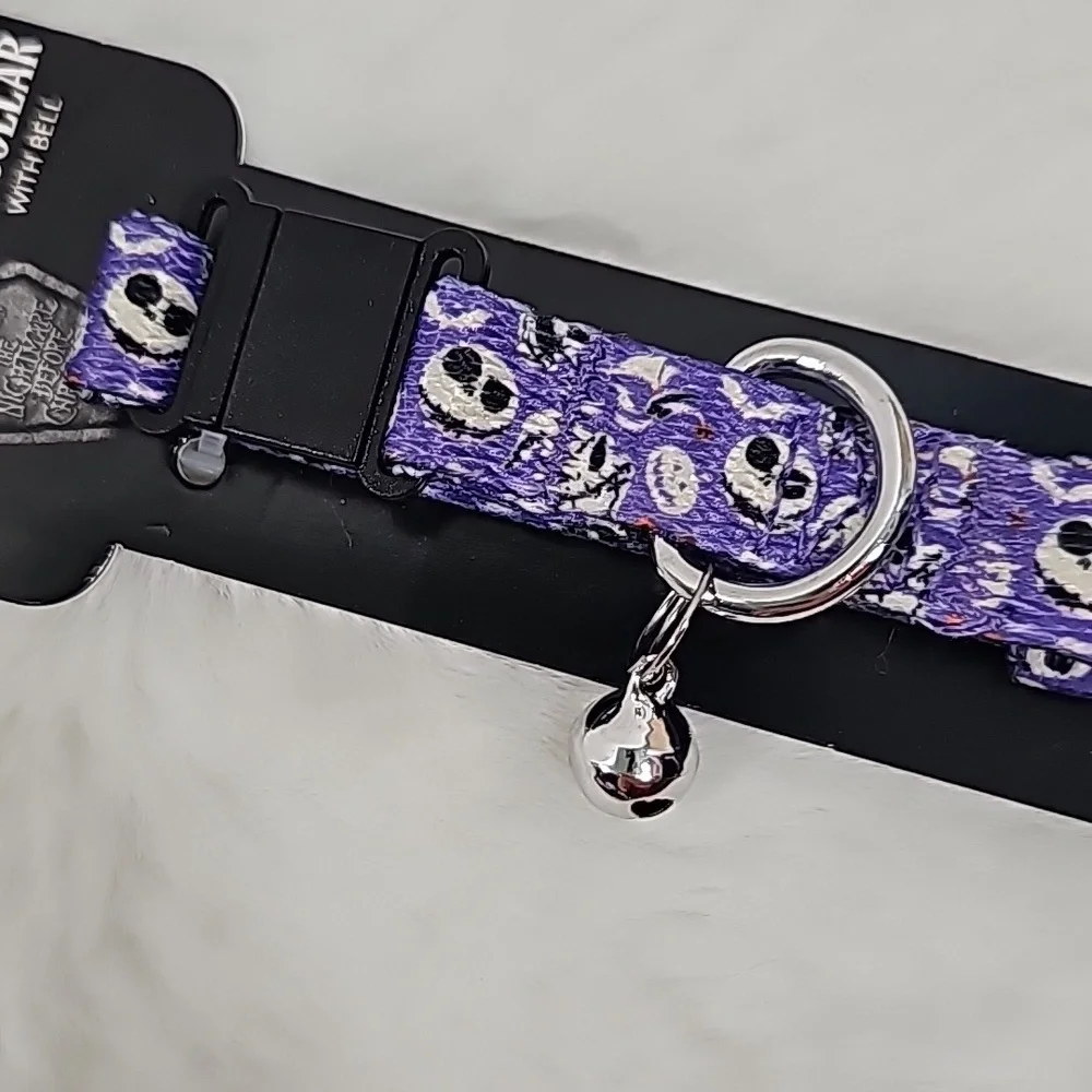 Disney The Nightmare Before Christmas Purple Jack Cat Collar w/Bell Large 8-12